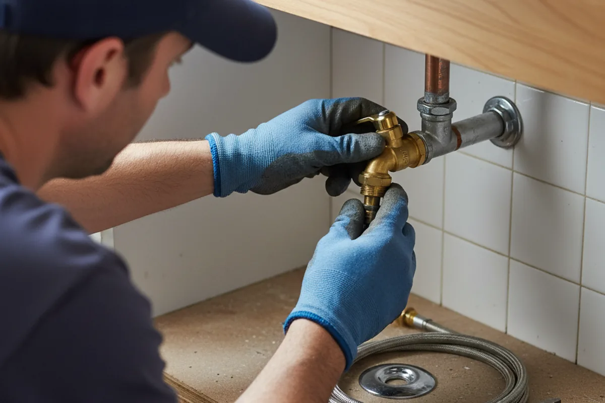 Shutoff valve and fitting work during Emergency Plumbing in Claxton